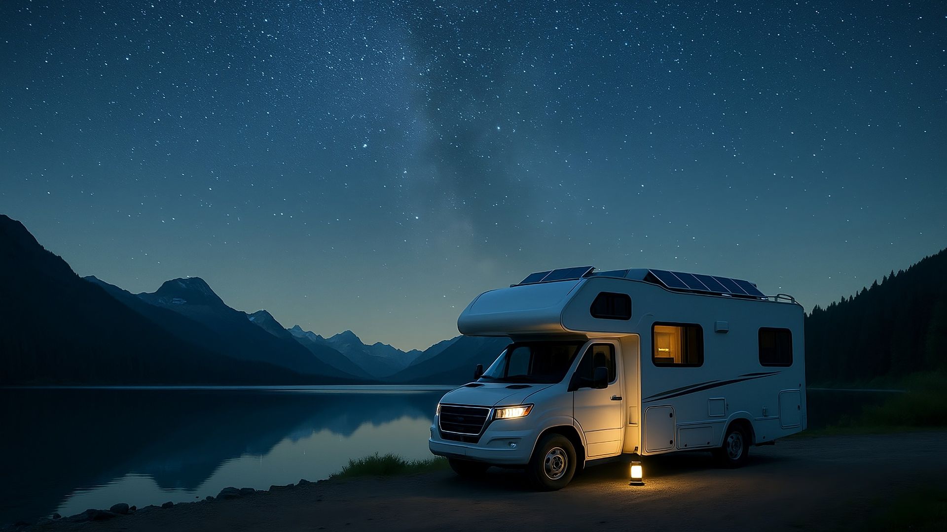 rv solar starry lake night jpg