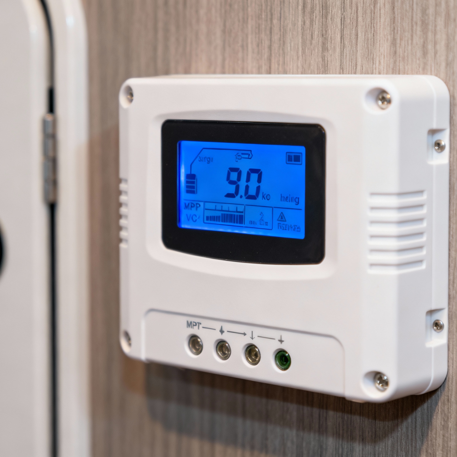 MPPT charge controller managing 400W solar array power