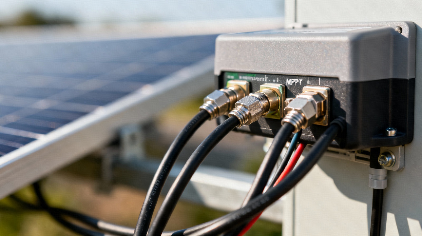 MPPT charge controller installation in RV solar power system