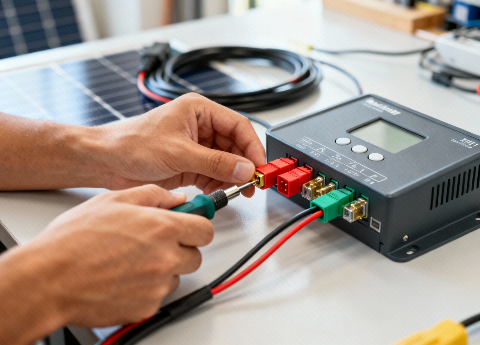 Connecting solar panels to MPPT controller terminals properly