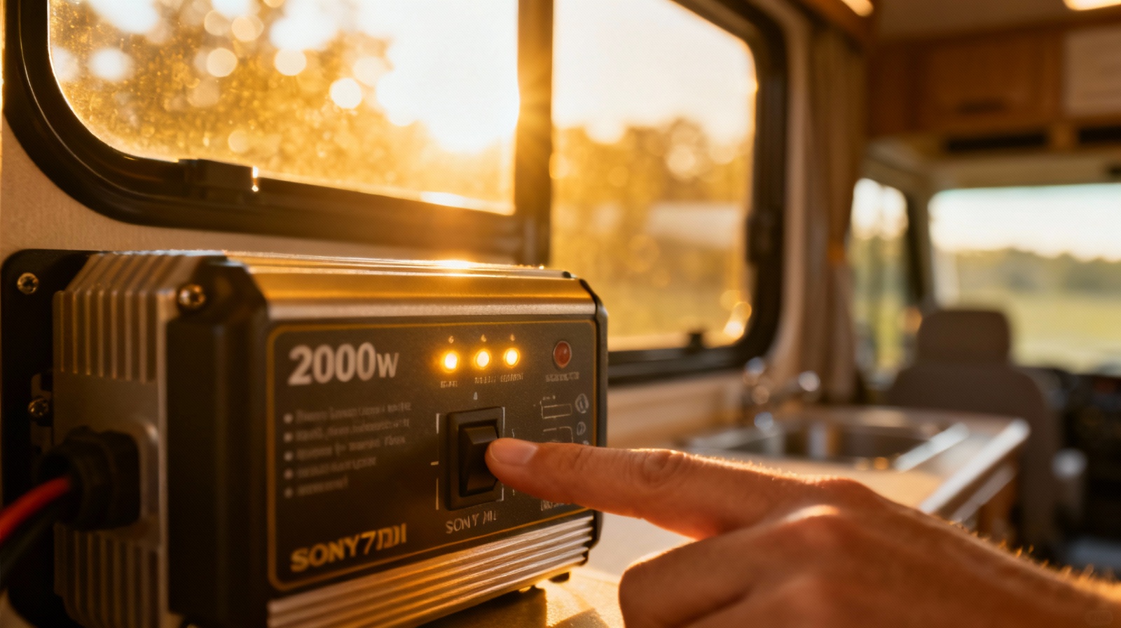 2000W pure sine wave inverter installation in RV electrical system