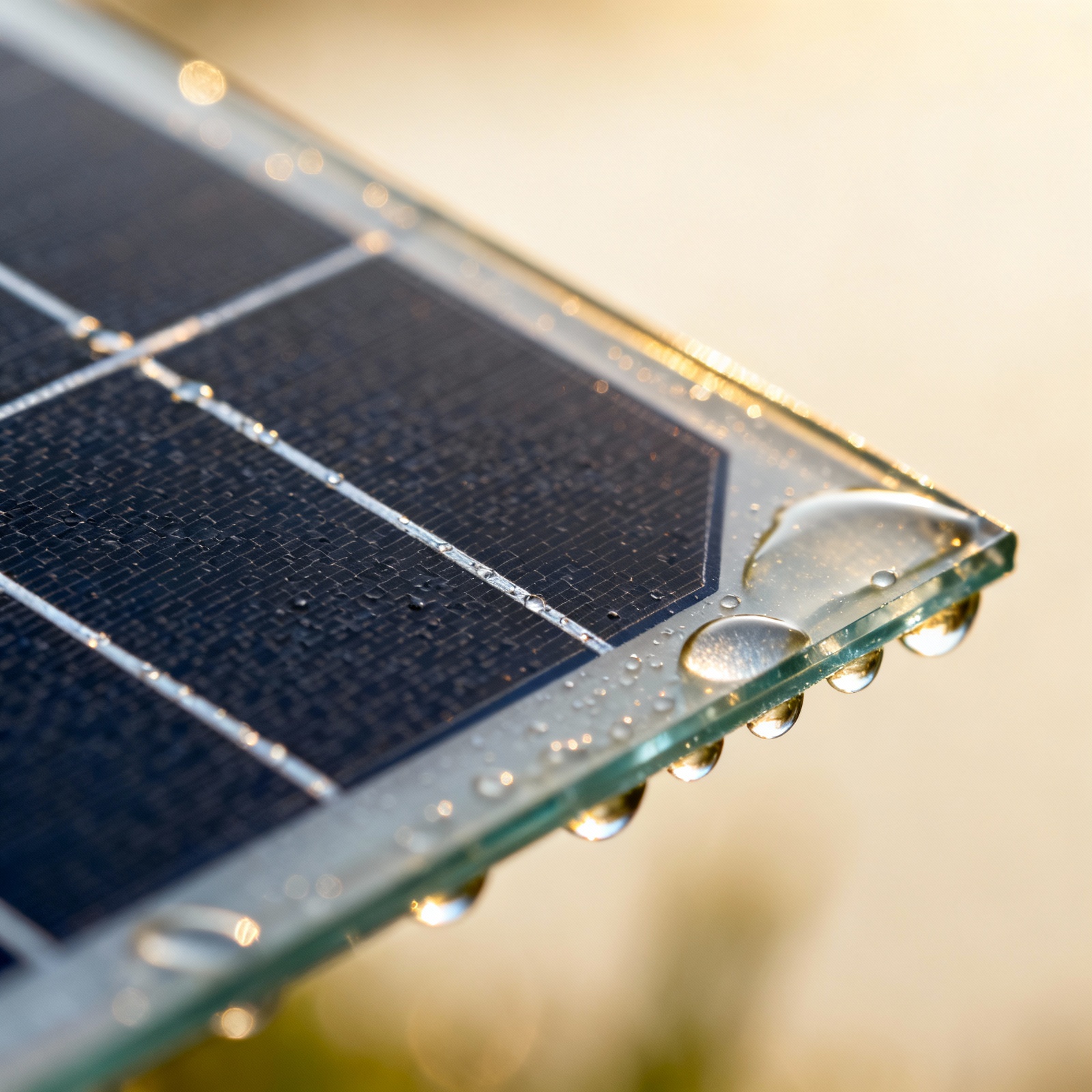 Monocrystalline solar cell surface detail showing high-efficiency construction