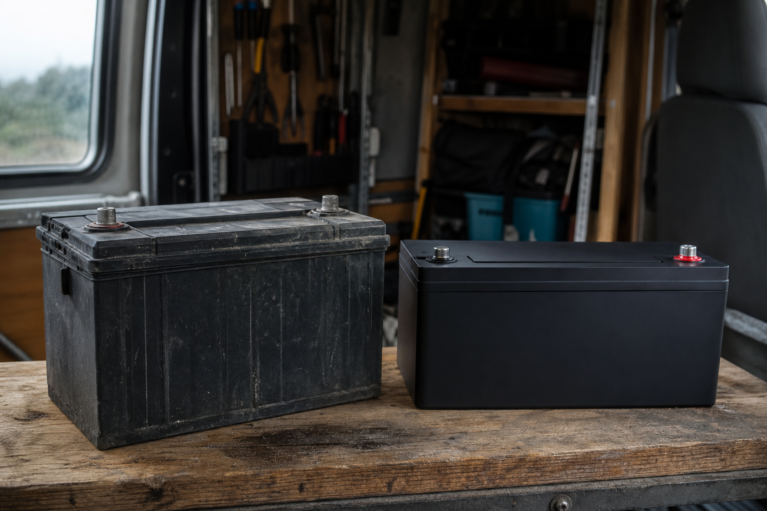 Lead-acid versus lithium RV battery weight and size comparison