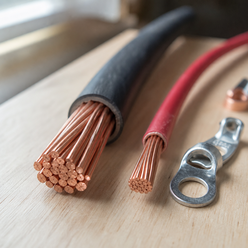 Thick versus thin solar cable gauges compared for 12V and 24V RV systems